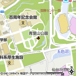 青葉山公園周辺の地図