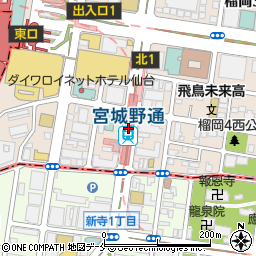 宮城野通駅周辺の地図