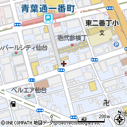 ローソン仙台南町通一番町店周辺の地図