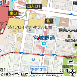 ホテルビスタ仙台周辺の地図