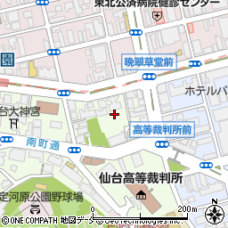 仙台市　良覚院丁公園周辺の地図