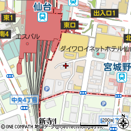 東日本旅客鉄道労働組合　仙台地方本部周辺の地図