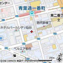 ザ・パーク一番町（仙台）駐車場周辺の地図