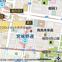 株式会社ユーユーワールド仙台周辺の地図