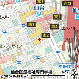 アニメイト仙台周辺の地図