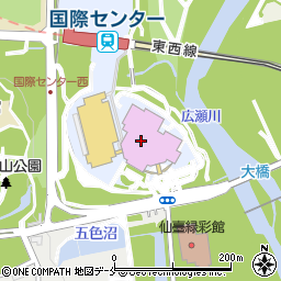 仙台国際センター周辺の地図