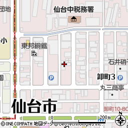 仙台螺子株式会社　工事・鉄構建材部周辺の地図