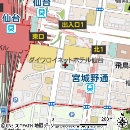 セブンイレブン仙台駅東口店周辺の地図