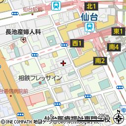 クラウドグレイス株式会社　仙台オフィス周辺の地図
