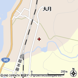 新潟県村上市大月1300周辺の地図