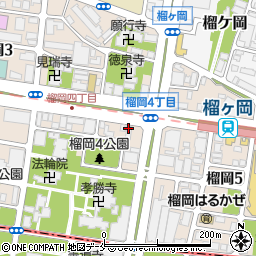 カメイ調剤薬局　榴ケ岡店周辺の地図