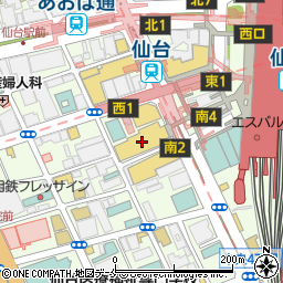 ＴＯＨＯシネマズ仙台周辺の地図
