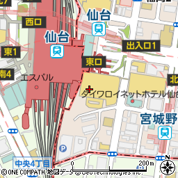 新時代 仙台駅東口ヨドバシ店周辺の地図