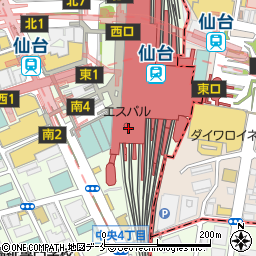 ハニーズエスパル仙台店周辺の地図