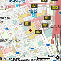 タリーズコーヒー 仙台パルコ2周辺の地図