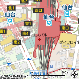 ミスタードーナツエスパル仙台ショップ周辺の地図