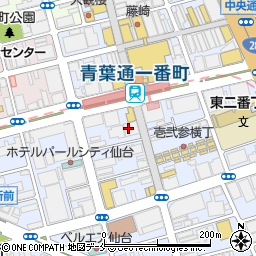 個室和食と仙台牛 洒楽 しゃらく 仙台一番町店周辺の地図
