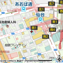 ダイワロイネットホテル仙台西口周辺の地図