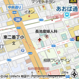 仙台中央三郵便局周辺の地図