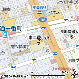 仙台市　青葉区・中央市民センター周辺の地図