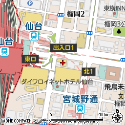 月の宴 仙台東口駅前店周辺の地図