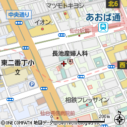 タイムズ仙台中央第２駐車場周辺の地図