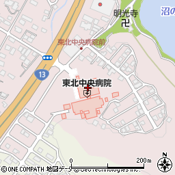 東北中央病院（公立学校共済組合）周辺の地図