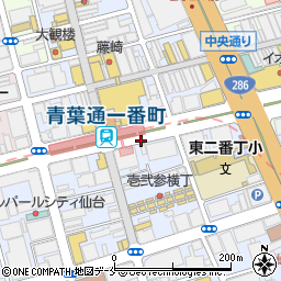 青葉通一番町駅周辺の地図