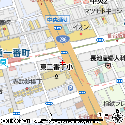仙台中央警察署東二番丁交番周辺の地図