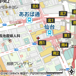 仙台駅前婦人科クリニック周辺の地図