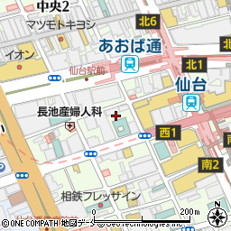 仙台市役所　建設局青葉通地下自転車等駐車場周辺の地図