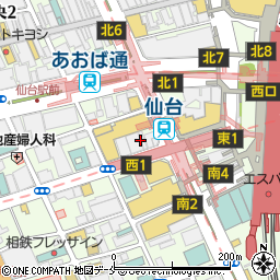 仙台中央美容形成クリニック周辺の地図