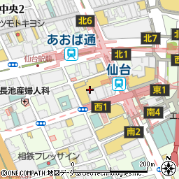 まねきねこ仙台駅前2号店周辺の地図
