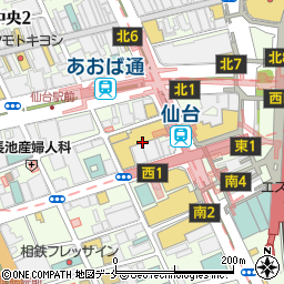 宮城県仙台市青葉区中央周辺の地図