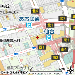 ダイソー仙台ＴＲビル店周辺の地図