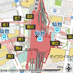ビースリー　エスパル仙台店周辺の地図