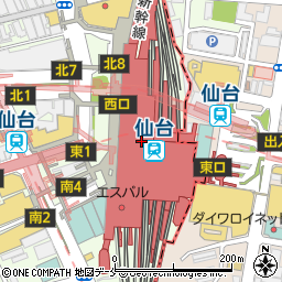 株式会社白松がモナカ本舗　仙台エスパル店周辺の地図
