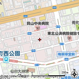宮城県仙台市青葉区大町周辺の地図