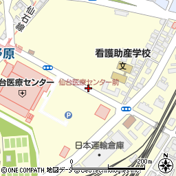 仙台医療センター前周辺の地図