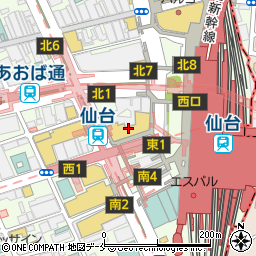 仙台市役所　交通局忘れ物センター周辺の地図