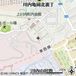 宮城県仙台市青葉区川内亀岡町65-18周辺の地図