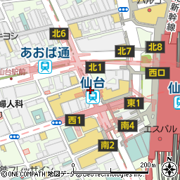 七十七銀行地下鉄仙台駅 ＡＴＭ周辺の地図
