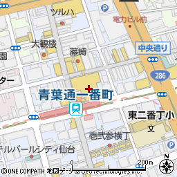 ユザワヤ　仙台藤崎店周辺の地図