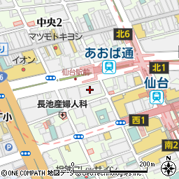 ゆうちょ銀行あおぞら銀行仙台支店内出張所 ＡＴＭ周辺の地図