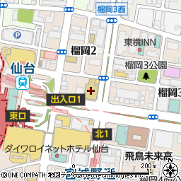 東北福祉大学　仙台駅東口キャンパス周辺の地図