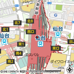 ブックエキスプレス仙台店周辺の地図