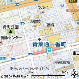 パークイット仙台一番町駐車場周辺の地図