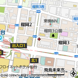 ローソン仙台榴ヶ岡三丁目店周辺の地図