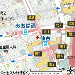 モスバーガー仙台駅前店周辺の地図