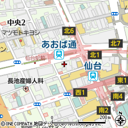 セブンイレブン仙台中央３丁目店周辺の地図